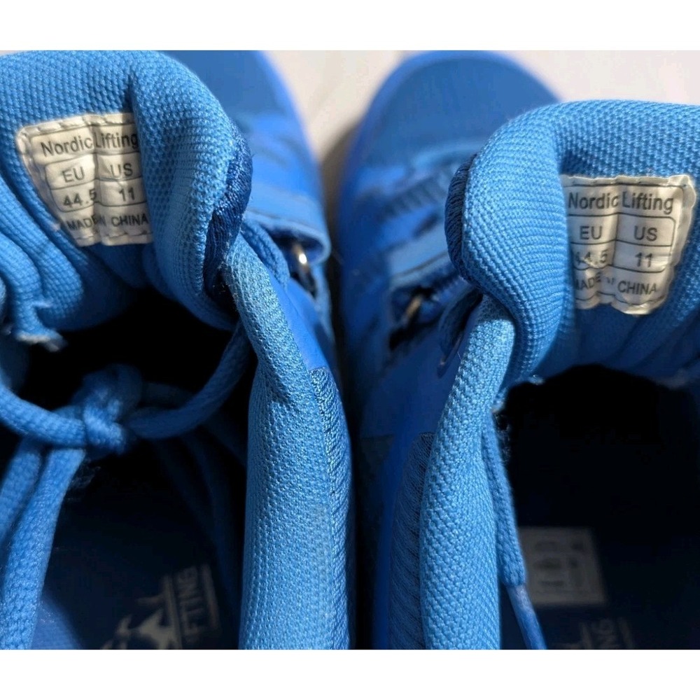 Nordic Lifting Weightlifting Shoes Mens 11 Blue Cross Training Gym Strap EU 44.5 - Picture 7 of 7